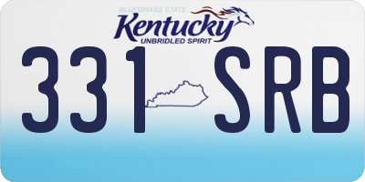 KY license plate 331SRB