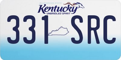KY license plate 331SRC