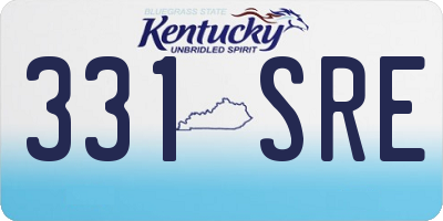 KY license plate 331SRE