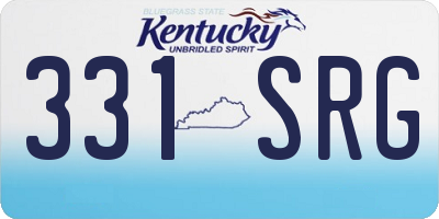 KY license plate 331SRG