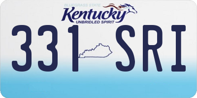 KY license plate 331SRI
