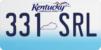 KY license plate 331SRL