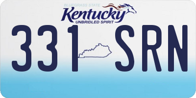 KY license plate 331SRN