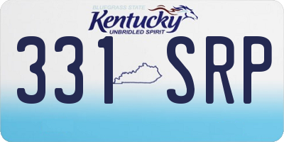 KY license plate 331SRP