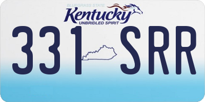 KY license plate 331SRR