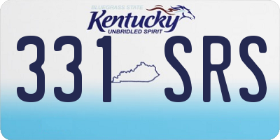 KY license plate 331SRS