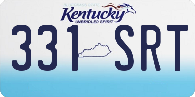 KY license plate 331SRT