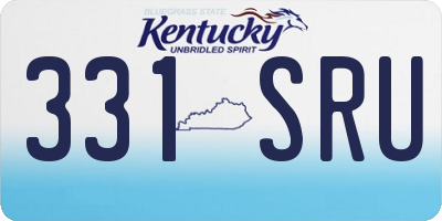 KY license plate 331SRU