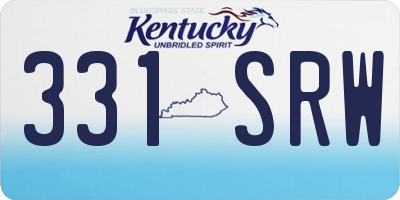 KY license plate 331SRW