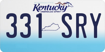 KY license plate 331SRY