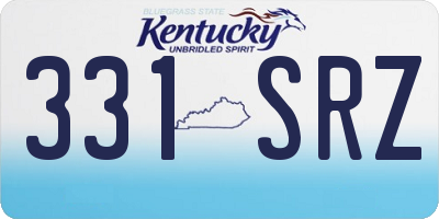KY license plate 331SRZ