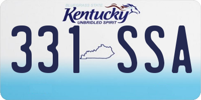 KY license plate 331SSA