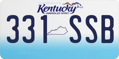 KY license plate 331SSB