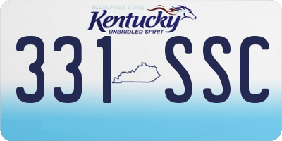KY license plate 331SSC