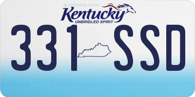 KY license plate 331SSD
