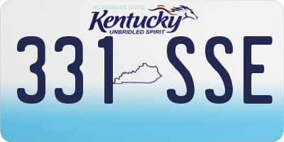KY license plate 331SSE