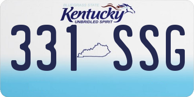KY license plate 331SSG