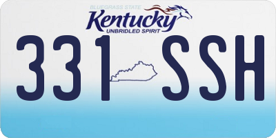 KY license plate 331SSH