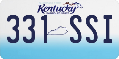 KY license plate 331SSI