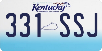 KY license plate 331SSJ