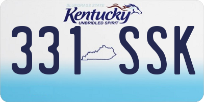 KY license plate 331SSK
