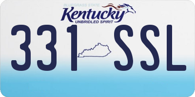 KY license plate 331SSL