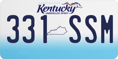 KY license plate 331SSM