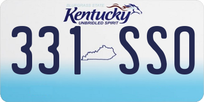 KY license plate 331SSO