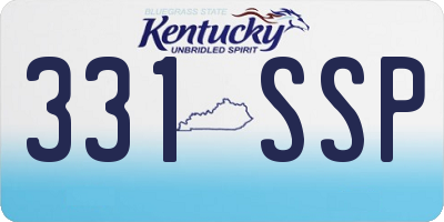 KY license plate 331SSP