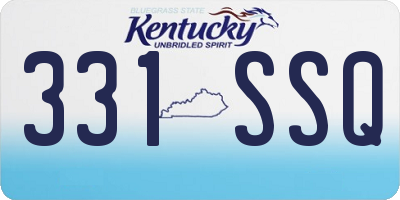 KY license plate 331SSQ