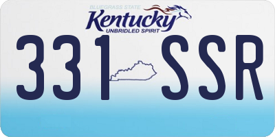 KY license plate 331SSR