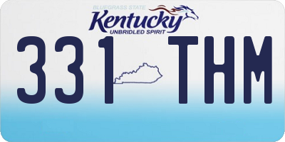 KY license plate 331THM
