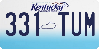 KY license plate 331TUM