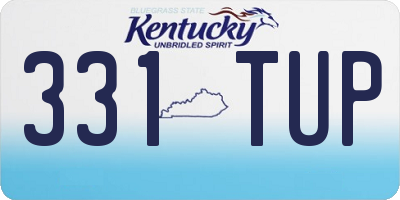 KY license plate 331TUP