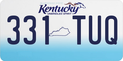 KY license plate 331TUQ