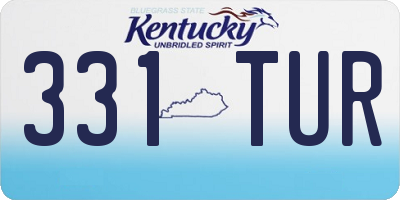 KY license plate 331TUR
