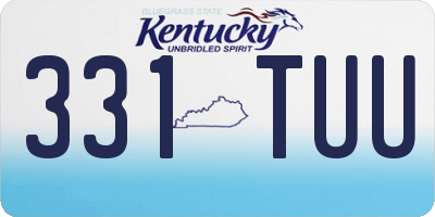 KY license plate 331TUU