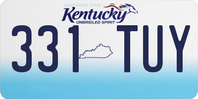 KY license plate 331TUY