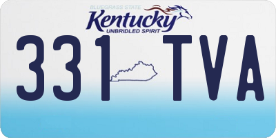 KY license plate 331TVA