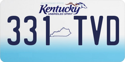 KY license plate 331TVD