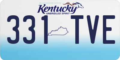 KY license plate 331TVE