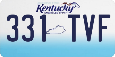 KY license plate 331TVF