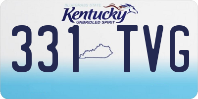 KY license plate 331TVG