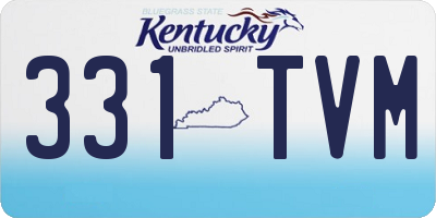 KY license plate 331TVM