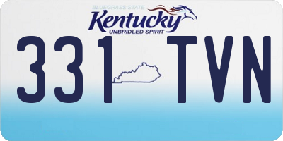 KY license plate 331TVN