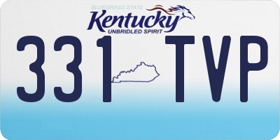 KY license plate 331TVP