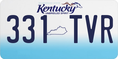 KY license plate 331TVR