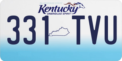 KY license plate 331TVU