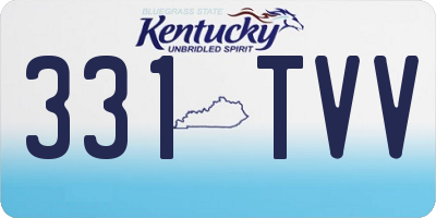 KY license plate 331TVV