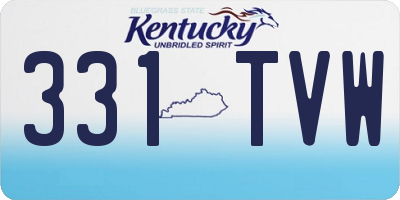 KY license plate 331TVW